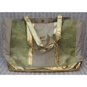 Close To My Heart Shoulder Bag Color Beige/Green/Golden NWOT